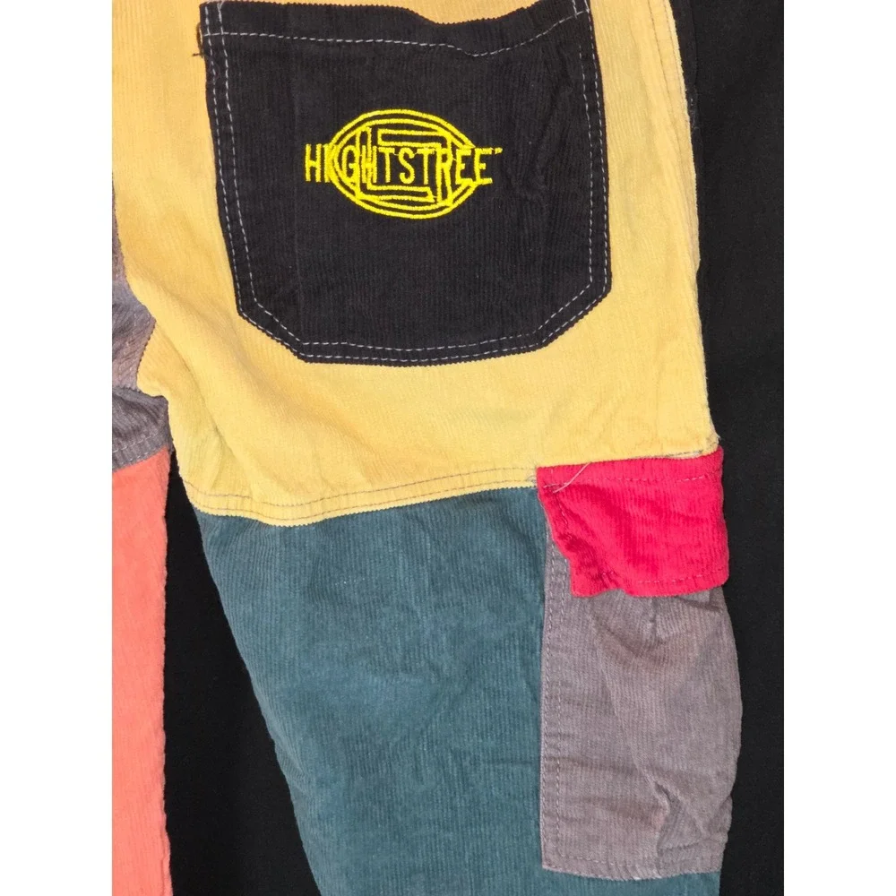Stussy x kclot Corduroy Color Block Pants Mens Drawstring Pockets Multicolor - Picture 9 of 11